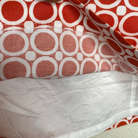 Loft orange and white geometric print  lined pencil skirt - Picture 6 of 7